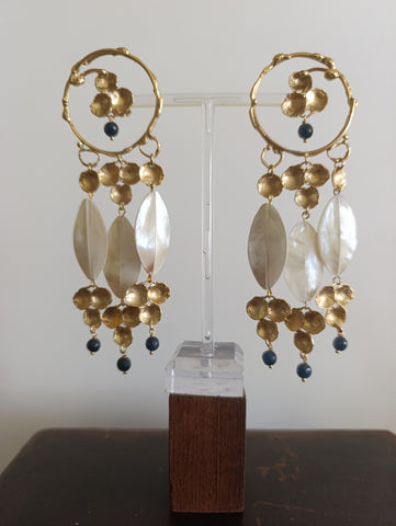 Pendientes Khon azul