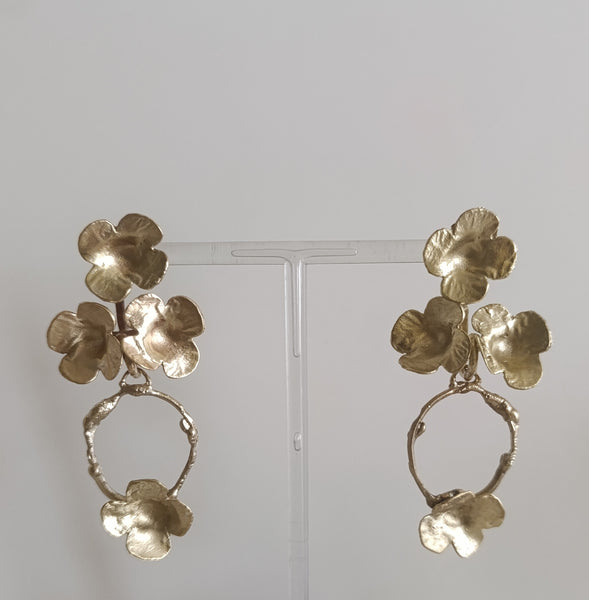 Pendientes 3 flores  pendant