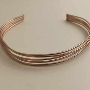 Choker 5 Aros Oro Rosa